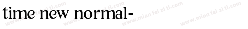 time new normal字体转换